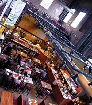 interior view at the C.H. Evans Brewing Company at the Albany Pump Station, in Albany