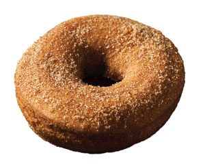 silhouette photo of a plain sugar donut.