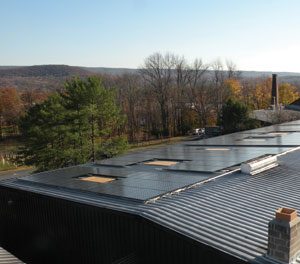 photo of the solar panels at Brotherhood, America's Oldest Winery.