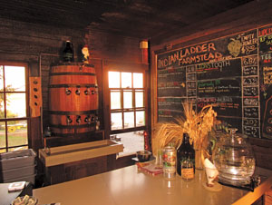 interior view at the Indian Ladder Farmstead Cidery and Brewery, in Altamont