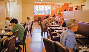 view of the interior of Liberty Street Bistro.