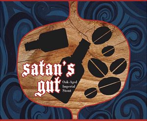 Satan's Gut beer label in color