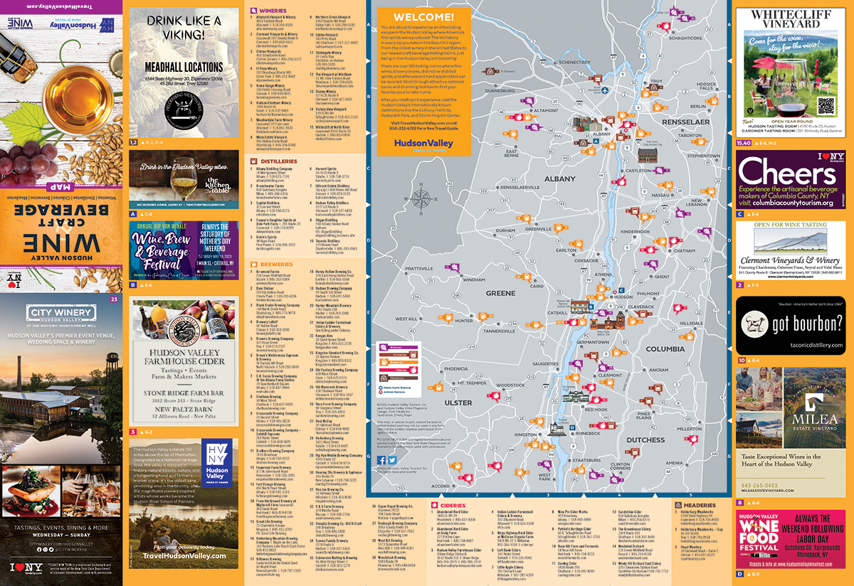 Beverage Map Hudson Valley Wine Magazine