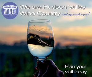 advertisement promoting "We are Hudson Valley Wine Country" from Shawangunk Wine Trail.