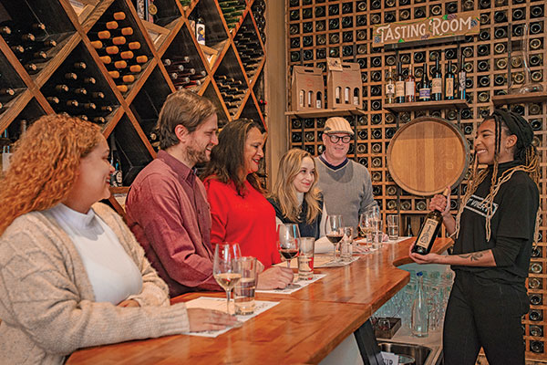 the tasting room at City Winery HV
