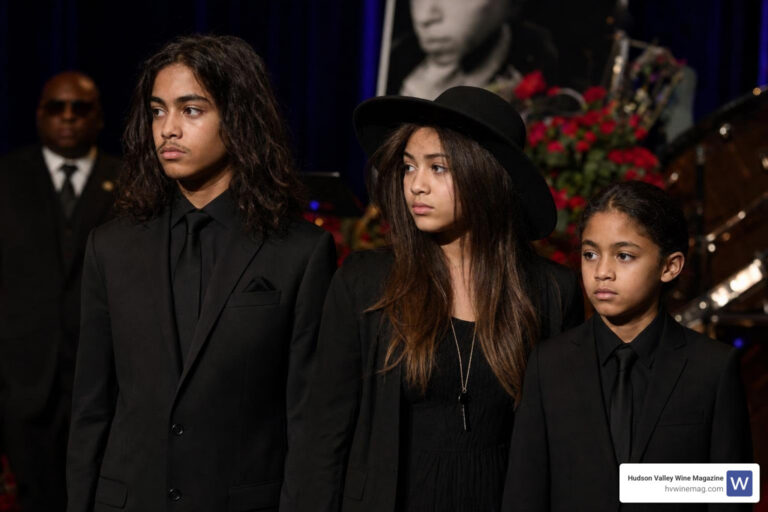 Prince, Paris, and Bigi Jackson appearing together at a memorial tribute event